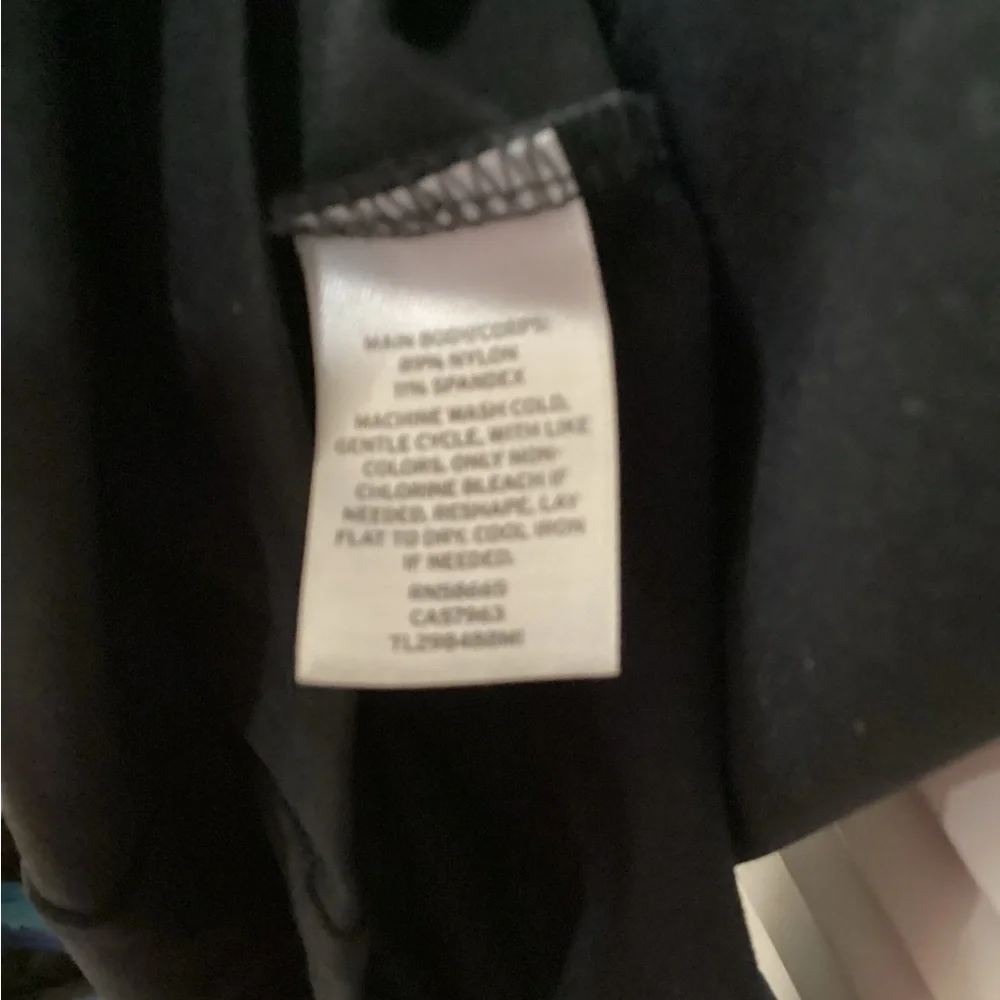 Leith Black Midi Dress with Plunge V-Neck. Short sleeve. - Picture 8 of 8